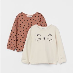 H&M toddler 2 Pack Cotton Sweatshirts 2T